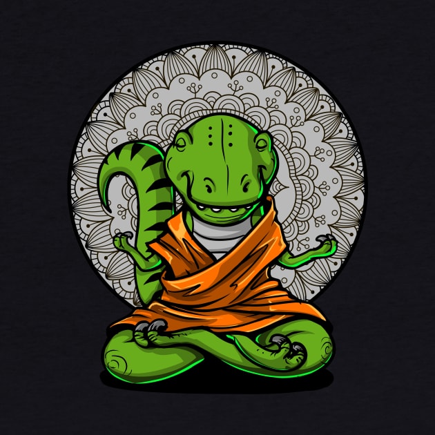 T-Rex Dinosaur Buddha by underheaven